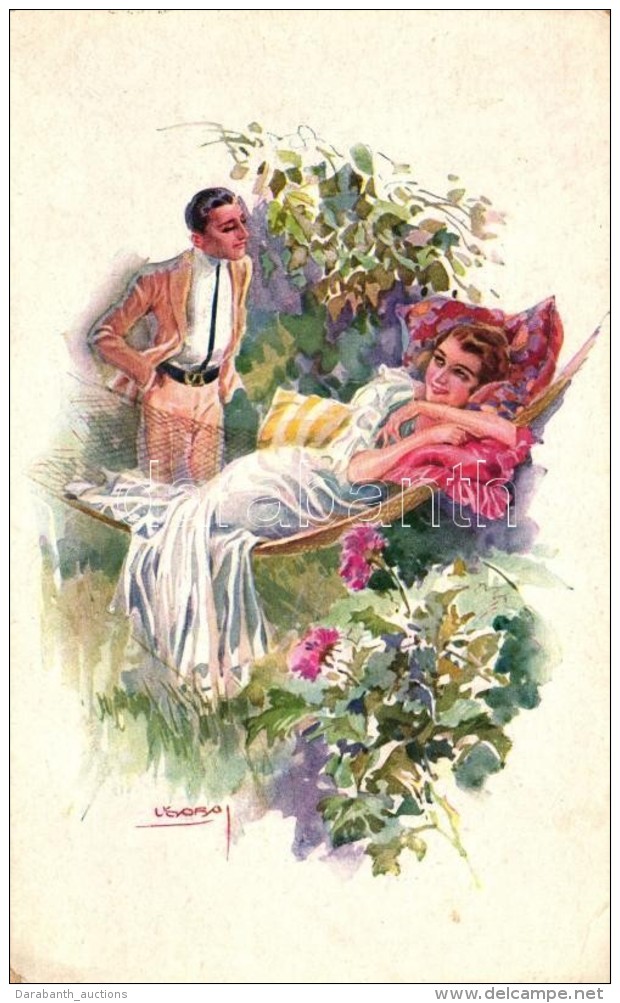 T2/T3 Couple, Art Deco Postcard Erkal No. 334/3. S: Usabal - Unclassified