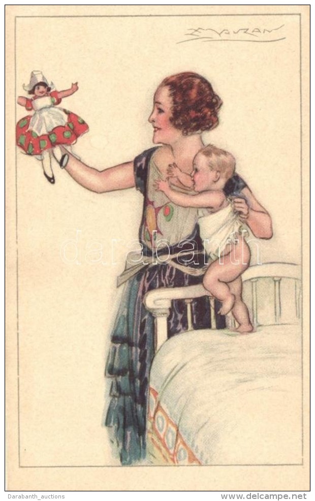 ** T1 Italian Art Deco Postcard, Anna &amp; Gasparini 418-5 S: Mauzan - Sin Clasificación