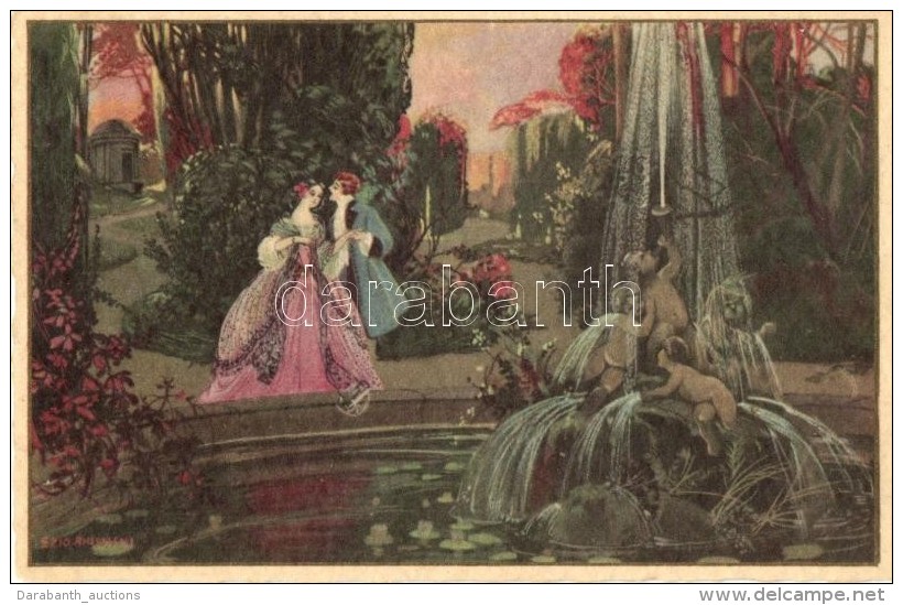 T2 Baroque Couple, Italian Art Postcard, Ballerini &amp; Fratini 282 S: Ezio Anichini - Sin Clasificación