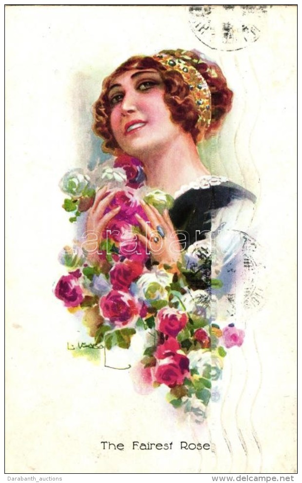 T2 'The Fairest Rose' Art Deco Postcard E.A.S.B. 110/1 S: Usabal - Unclassified
