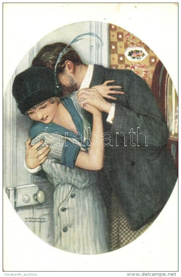 ** T2/T3 Dans Les Petits Cheveux Du Cou / Couple Embracing, Lady In Feather Hat S: Raphael Kirchner (EK) - Sin Clasificación