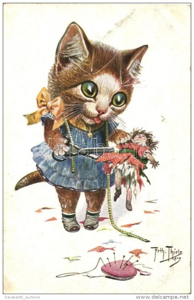 ** T2/T3 Cat With Toys, T. S. N. Serie 1703. (6 Dess.) S: Arthur Thiele (EK) - Unclassified