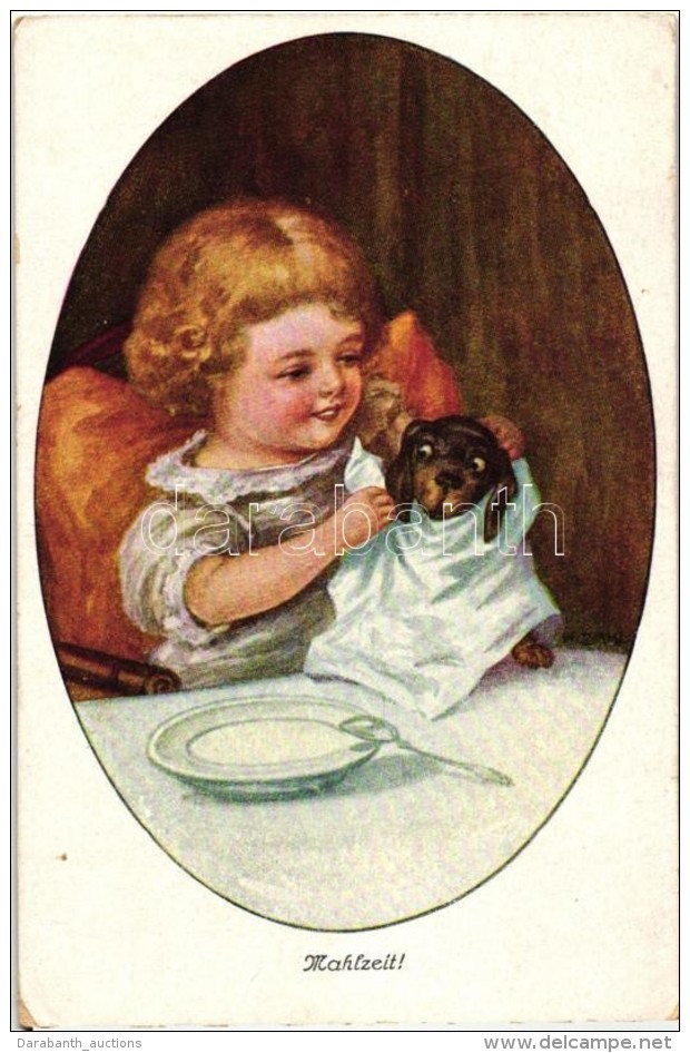 T2/T3 'Mahlzeit!' / 'Dinnertime!', Child With Dachshund Dog (EK) - Non Classificati
