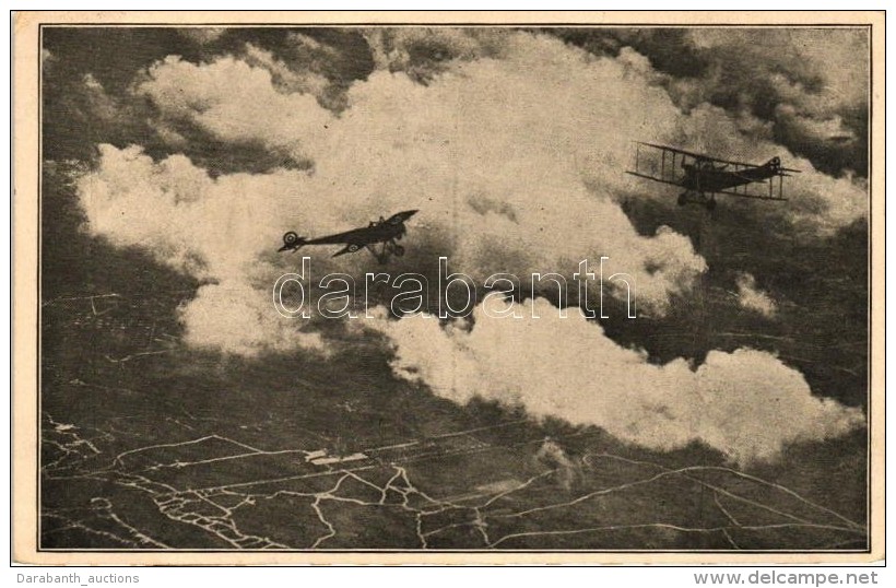 ** T2 Luftkampf Zwischen Einem Deutschen Und Einem Franz&ouml;sischen Flugzeug / German And French Planes, Aerial... - Sin Clasificación