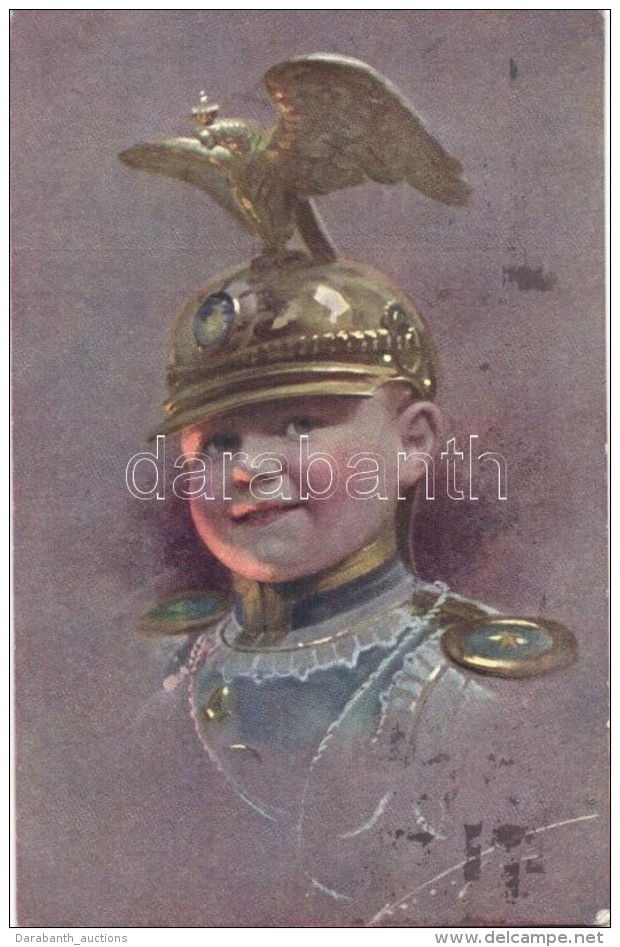 T2 Child In Prussian Cavalary Helmet 'Garde Du Corps', M. Munk No. 955 - Sin Clasificación