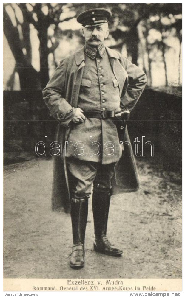 T4 Exzellenz Bruno Von Mudra, Kommand. General Des XVI. Aree-Korps Im Felde / German General ( V&aacute;gott / Cut) - Sin Clasificación
