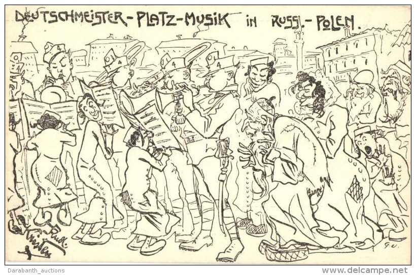 T2/T3 Deutschmeister-Platz-Musik In Russ. Polen / Anti-semitic Military Humour, Music Band, Judaica S: Rudi Kristen... - Unclassified