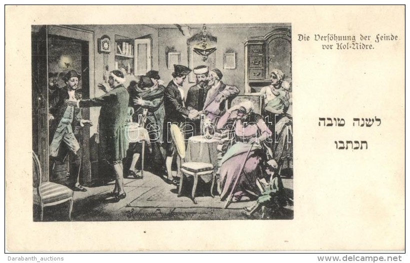 T2/T3 Die Vers&ouml;hnung Der Feinde Vor Kol-Nidre / The Reconciliation Of The Enemies Before Kol-Nidre. Judaica... - Sin Clasificación