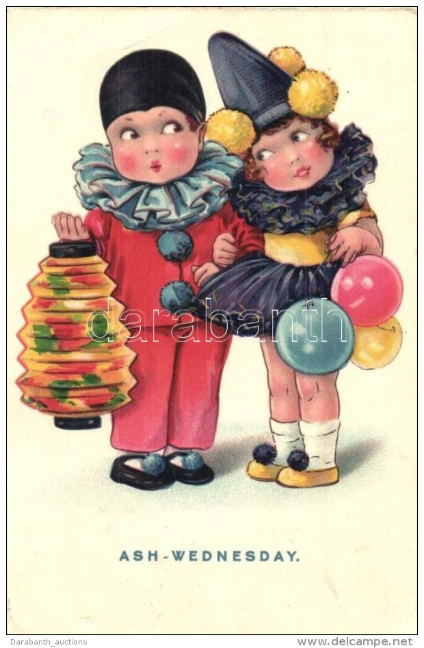 T2/T3 Ash-Wednesday / Clown Children, Cellaro Dolly-Serien Litho - Unclassified