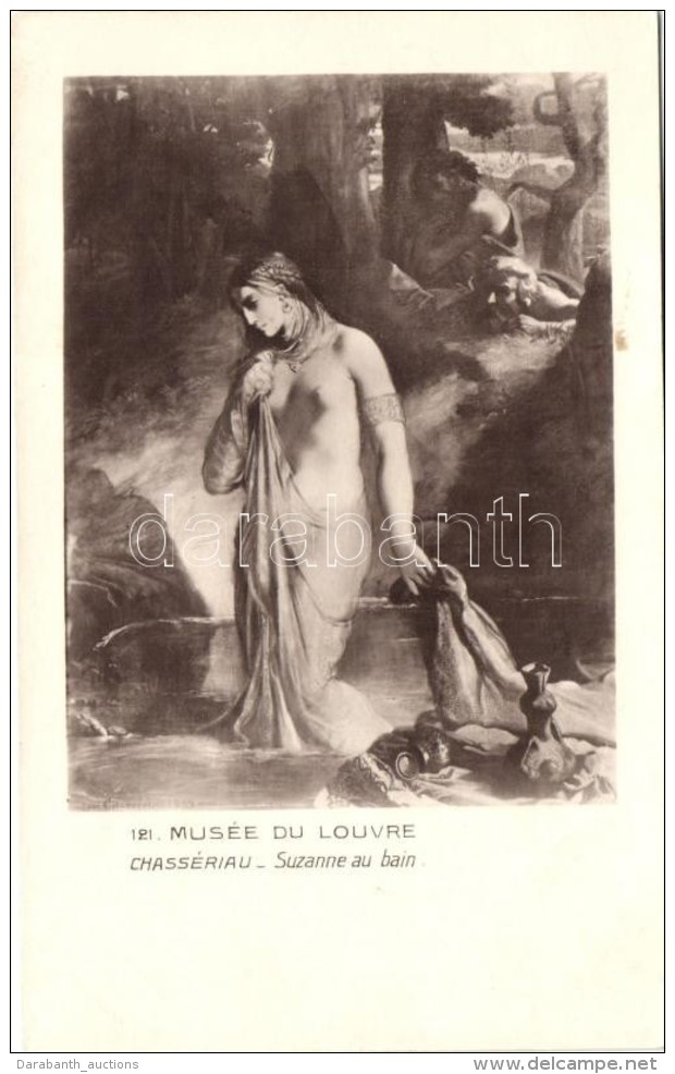 * T1/T2 Suzanne Au Bain / Erotic Art Postcard S: Chasseriau - Sin Clasificación