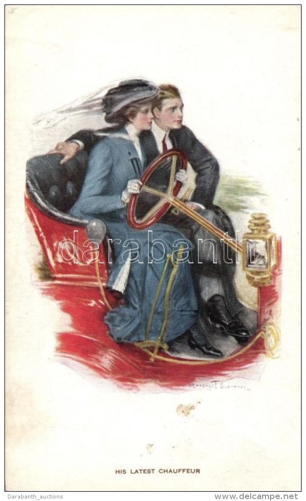 ** T2 'His Latest Chauffeur' Couple In Automobile, Taylor Platt &amp; Co. Series 782. S: Clarence F. Underwood - Sin Clasificación