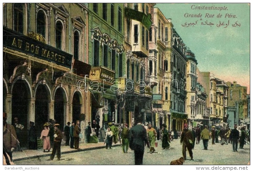 T2/T3 Constantinople, Grande Rue De Pera, Au Bon Marche / Street View, Shops  (EK) - Unclassified