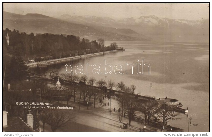 T2 Ouchy-Lausanne, Le Quai Et Les Alpes Vaudoises / Dock, Mountains, 'Exposition Nationale Suisse 1914' So. Stpl. - Sin Clasificación