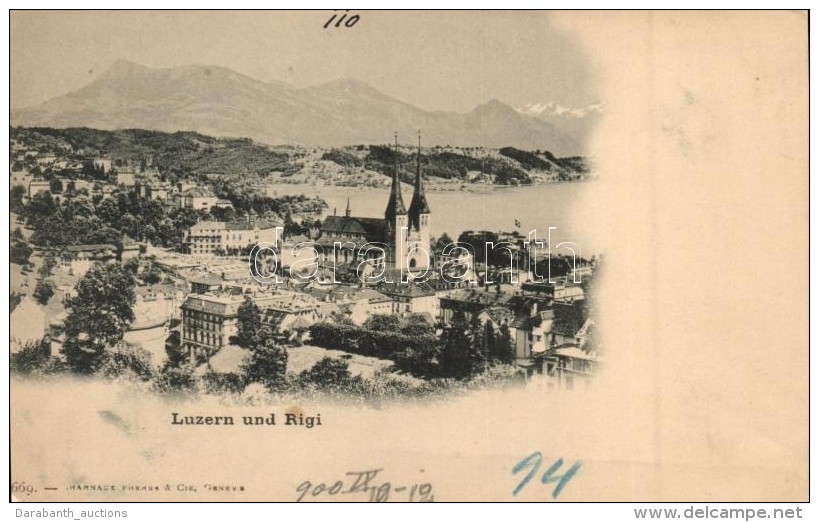 * T3 Lucerne, Luzern; Rigi, General View (ragaszt&oacute;nyomok / Gluemarks) - Non Classés
