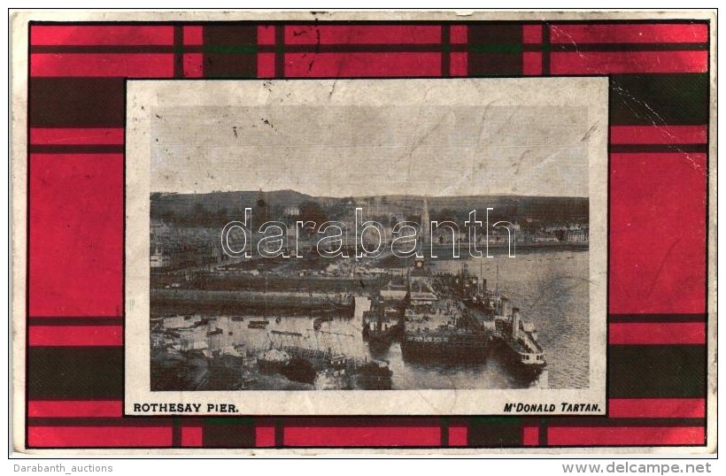 T3 Rothesay Pier, F. Bauermeister, Scotland, Glasgow, MacDonald, Kilt-tartan Frame (EB) - Unclassified