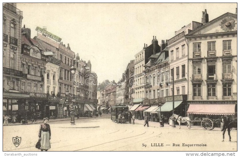 ** T2/T3 Lille, Rue Esquermoise / Street View With Shops, Tram (EK) - Unclassified