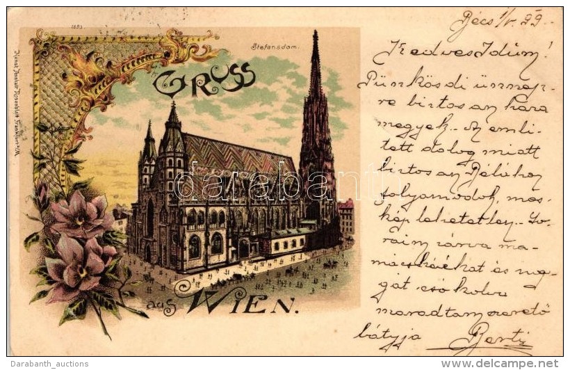 T2 1899 Vienna, Gruss Aus Wien; Stefansdom Litho - Unclassified