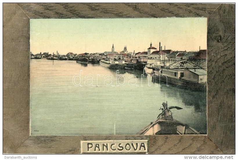 T2 Pancsova, Pancevo; Kik&ouml;tÅ‘ Usz&aacute;lyokkal / Port With Barges - Unclassified