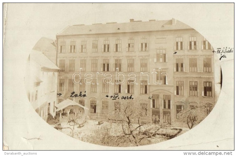 T4 1912 Pozsony, Pressburg, Bratislava; B&eacute;rh&aacute;z / Tenement House, Photo (lyuk / Hole) - Sin Clasificación