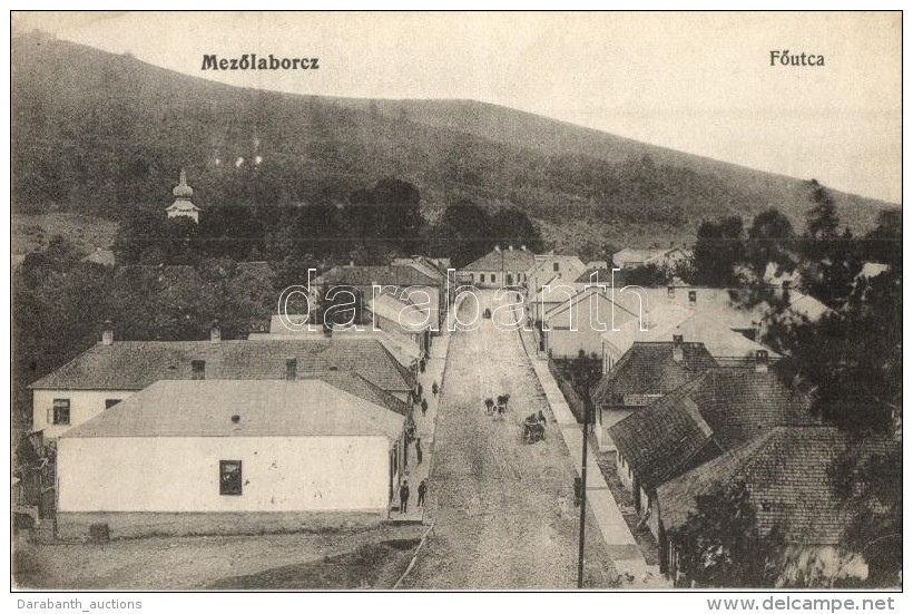 * T2/T3 MezÅ‘laborc, Medzilaborce; FÅ‘ Utca. Sch&ouml;nfeld S&aacute;muel Kiad&aacute;sa / Main Street + 1938 VIII.... - Sin Clasificación