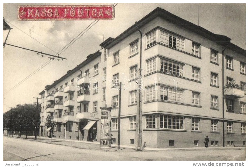 T2/T3 Kassa, Kosice; FÅ‘ Utca, K&aacute;v&eacute;keresked&eacute;s, HirdetÅ‘oszlop / Main Street, Coffee Shop,... - Unclassified