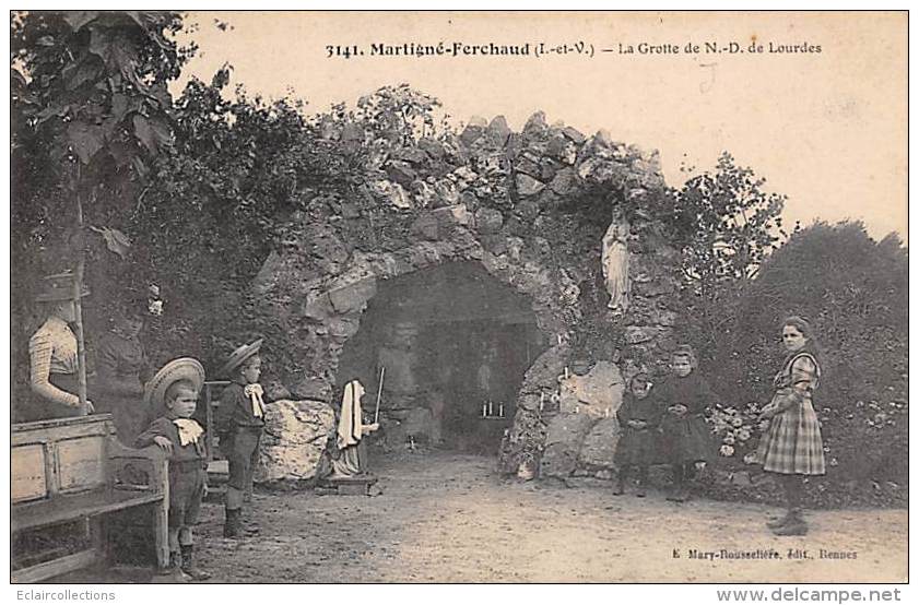 Martigné Ferchaud          35     La Grotte N.D De Lourdes  ....        (voir Scan) - Autres & Non Classés