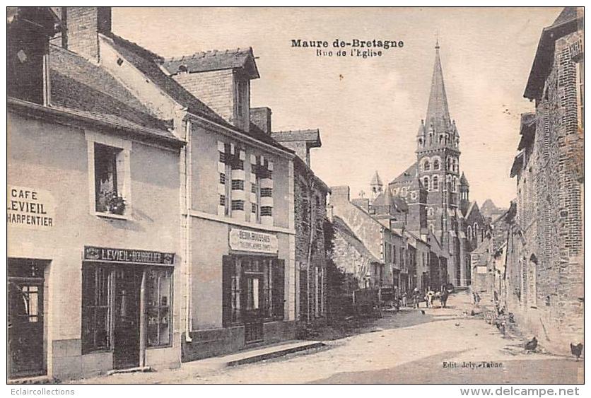 Maure De Bretagne          35     Rue De L'Eglise. Magasin Levieil Bourrelier     (voir Scan) - Autres & Non Classés