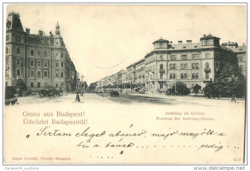 T2/T3 1898 Budapest VI. Andr&aacute;ssy &uacute;ti K&ouml;r&ouml;nd (EK) - Sin Clasificación