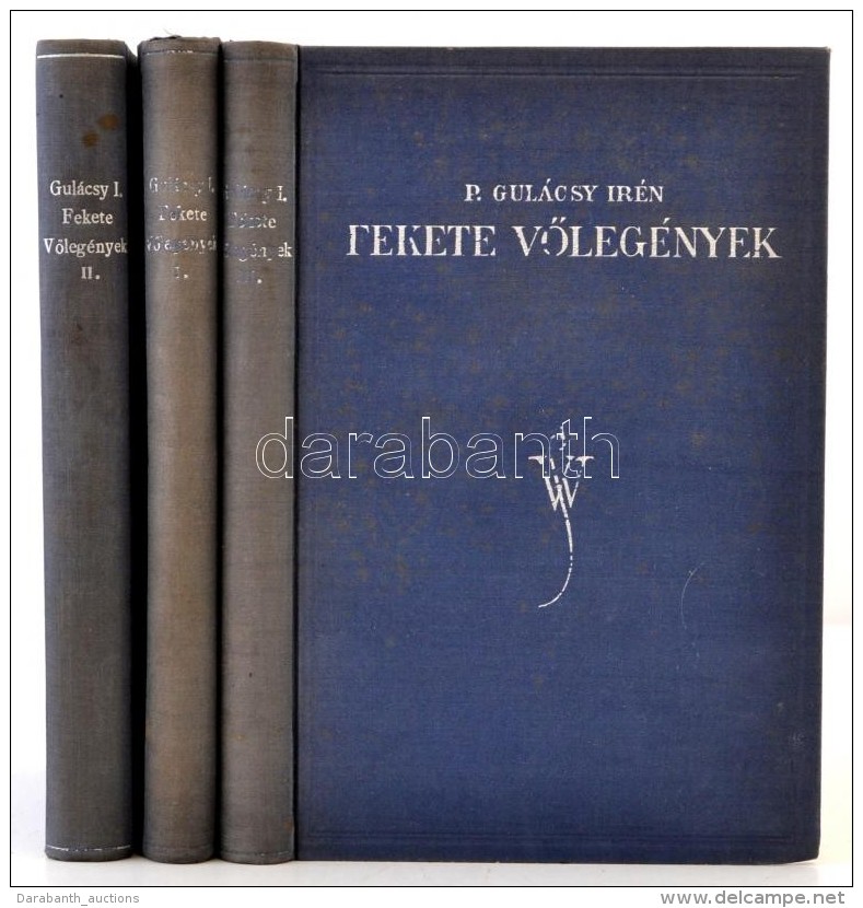 P. Gul&aacute;csy Ir&eacute;n: Fekete V&ouml;leg&eacute;nyek I-III. Bp., 1928, Singer &eacute;s Wolfner. Tizedik... - Altri & Non Classificati