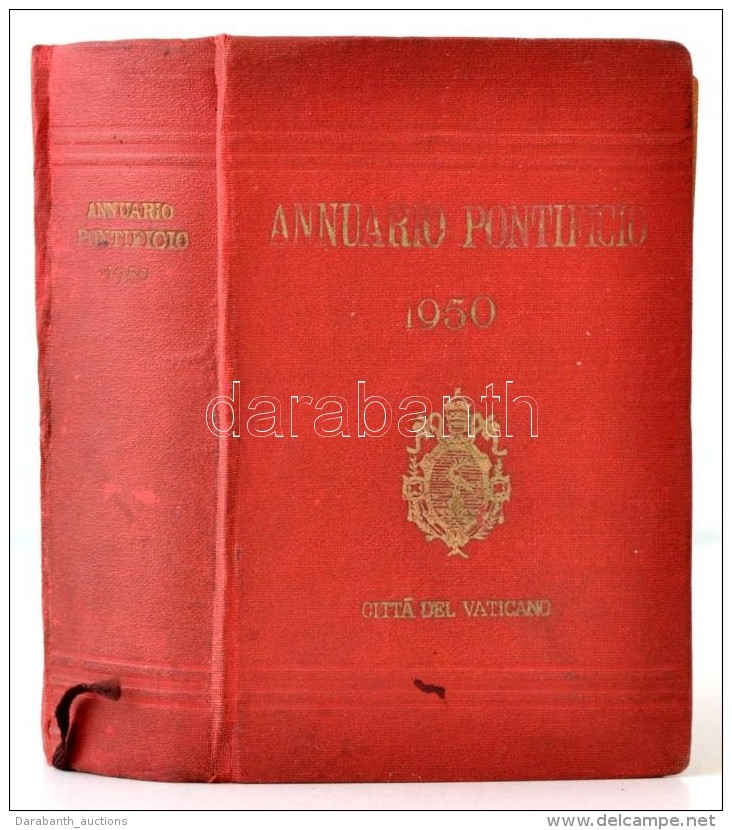 Annuario Pontifico Per L'Anno 1950. (P&aacute;pai &eacute;vk&ouml;nyv 1950.) Vaticano,1950, Tipografia.... - Unclassified