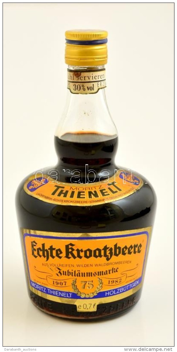 1983 Moritz Thienelt Echte Kroatzbeere LikÅ‘r Bontatlan Palackban / Unopened Bottle - Otros & Sin Clasificación