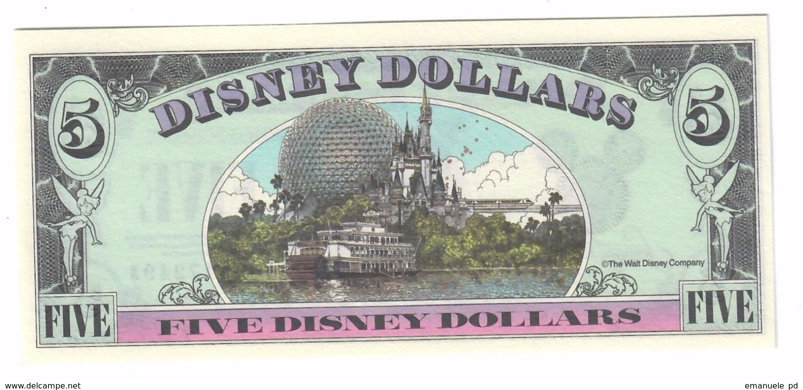 Goofy 5 Disney Dollars 1993 UNC - Other & Unclassified