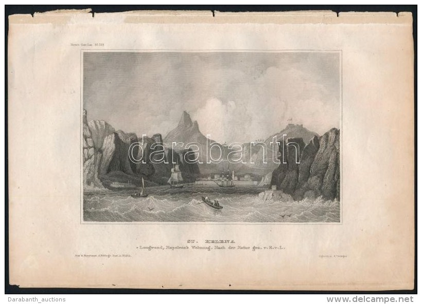 Cca 1840 St. Helena Ac&eacute;lmetszet / St Helena Port Etching. Page Size: 23x15 Cm - Prints & Engravings