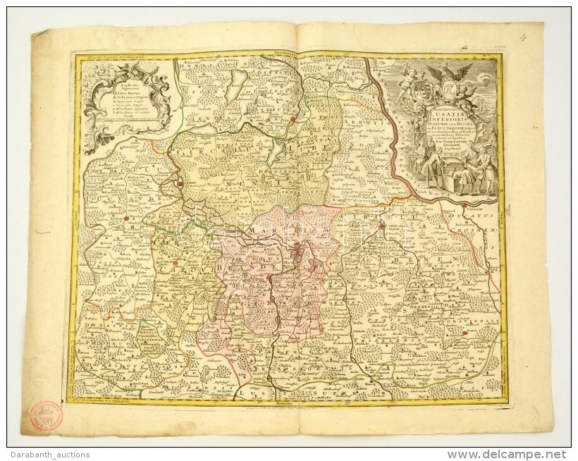 Lotter, Tobias Conrad: (1717-1777): Als&oacute; Lausitz Hercegs&eacute;g R&eacute;zmetszetÅ± T&eacute;rk&eacute;pe.... - Prints & Engravings