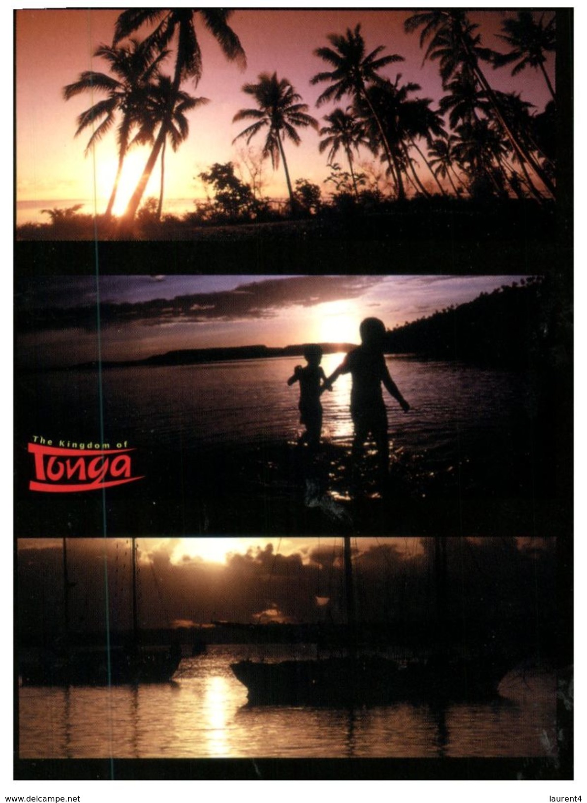 (723) Tonga Sunset On Beach (with Bird Stamp) - Tonga