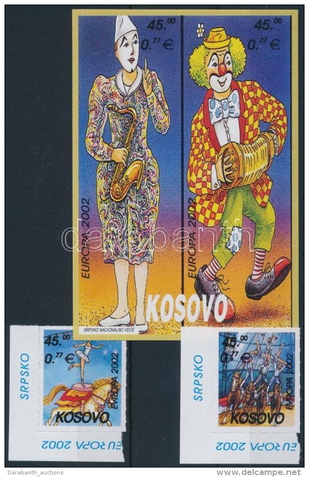 ** Koszov&oacute; 2002 Europa, Cirkusz Sor 2 &eacute;rt&eacute;ke + Blokk - Other & Unclassified