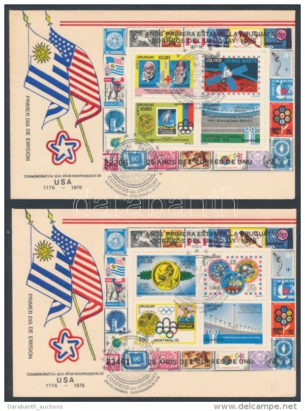 1976 &Eacute;vfordul&oacute;k-esem&eacute;nyek Blokk P&aacute;r Mi 31-32 FDC-n - Otros & Sin Clasificación