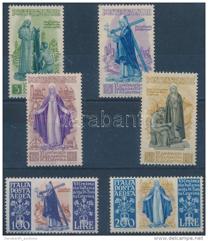 ** 1948 Szi&eacute;nai Szent Katalin Sor Mi 740-745 - Other & Unclassified