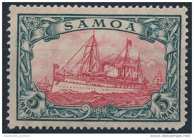 ** Samoa 1915 Cs&aacute;sz&aacute;ri Jacht Sor Z&aacute;r&oacute;&eacute;rt&eacute;ke Mi 23 II B (sarokfog Hiba /... - Other & Unclassified