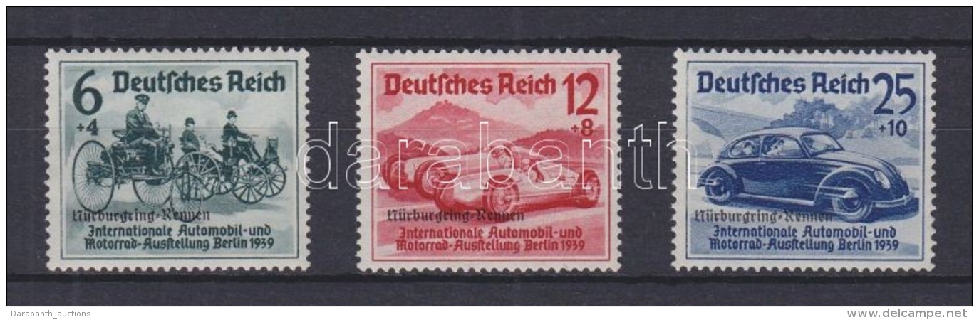 ** 1939 Aut&oacute;verseny Mi 695-697 - Other & Unclassified