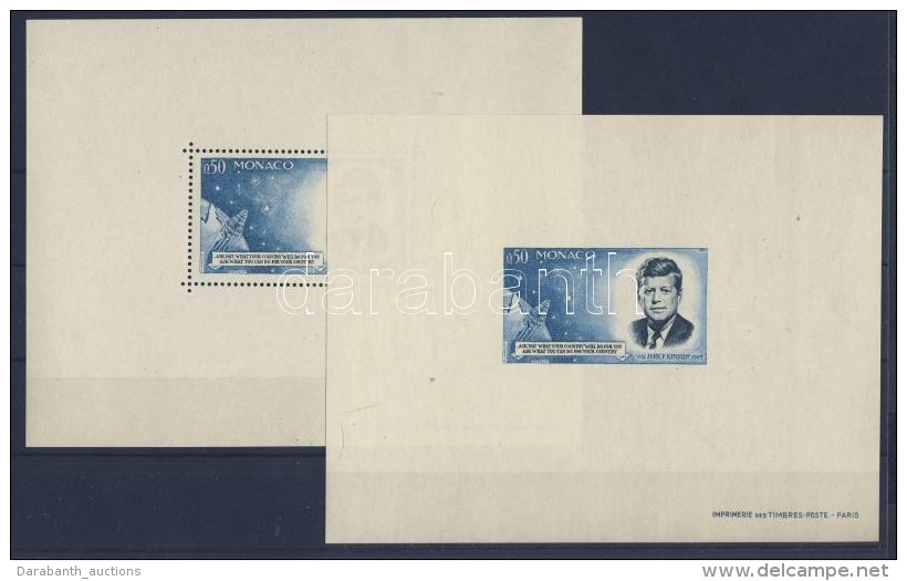 ** 1964 Kennedy Fogazott &eacute;s V&aacute;gott Blokk / Kennedy Block Perforated + Imperforate - Otros & Sin Clasificación