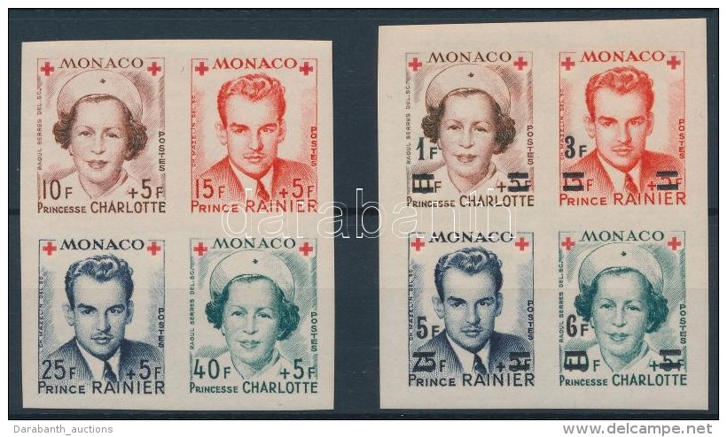 ** 1949-1951 Mi 397-400 + 451-454 V&aacute;gott &ouml;sszef&uuml;gg&eacute;sek /
Imperforate Blocks Of 4 - Otros & Sin Clasificación