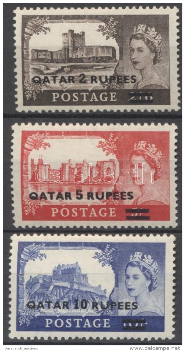 * 1955 Forgalmi B&eacute;lyeg Sor  Fel&uuml;lnyom&aacute;ssal / Definitive Stamp With Overprint Mi 13II-15II - Other & Unclassified