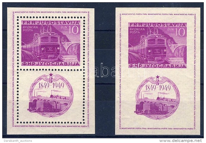 ** 1949 100 &eacute;ves A Vas&uacute;t Blokksor Mi 4A + B - Other & Unclassified