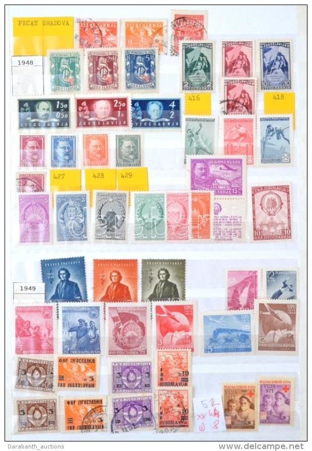 ** * O 1945-1970 Kb. 1500 B&eacute;lyeg, FÅ‘leg Postatiszta GyÅ±jtem&eacute;ny. Teljes Sorok, 4 Db V&aacute;gott... - Otros & Sin Clasificación