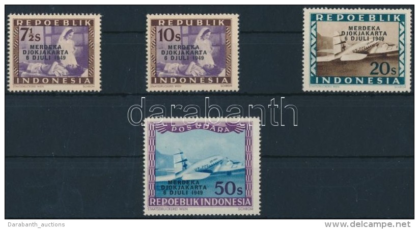 ** 1949 Helyi Kiad&aacute;s Fel&uuml;lnyomott Sor 4 &eacute;rt&eacute;ke Mi 108-109 + 112 + 116 - Other & Unclassified