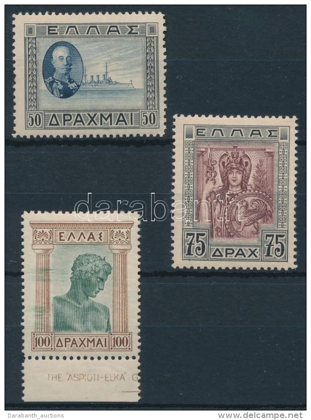 ** * 1933 Forgalmi Sor / Definitive Set Mi 369-371 (100Dr Falcos / Hinged) - Other & Unclassified