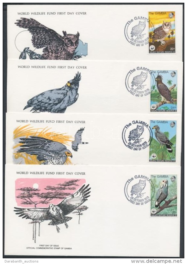 1978 WWF Madarak Sor Mi 374-377 4 FDC - Other & Unclassified