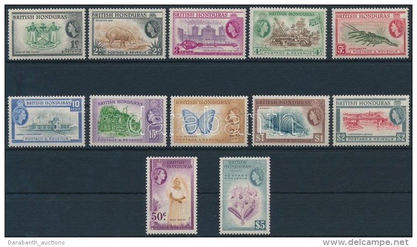 ** Brit Honduras 1953 Forgalmi Sor Mi 141-152 - Other & Unclassified