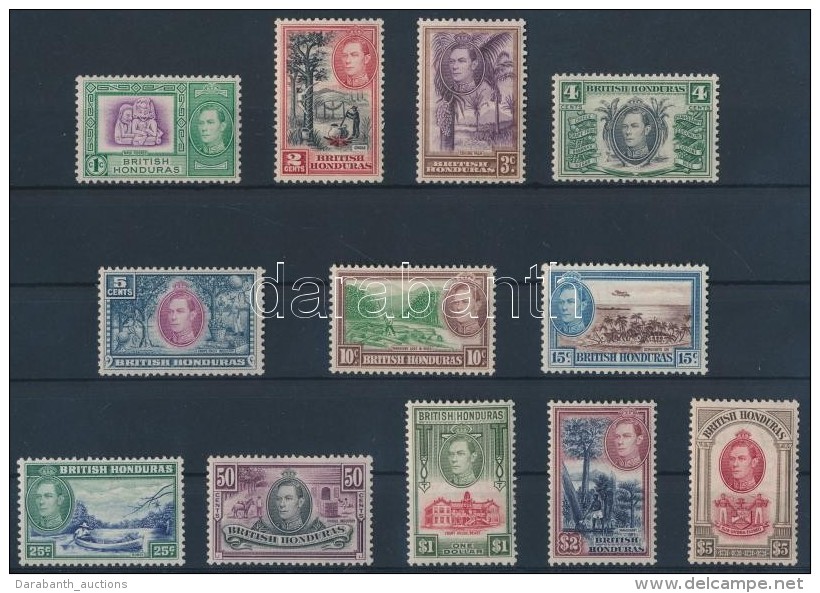 ** * Brit Honduras 1938/1947 Forgalmi Sor Mi 112-123 (112 &eacute;s 114 Falcos, A T&ouml;bbi &eacute;rt&eacute;k... - Otros & Sin Clasificación